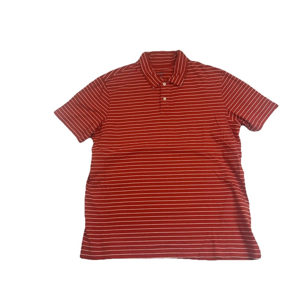 Lands' End Mens Short Sleeve Polo Shirt Fuchsia Size L (42-44)